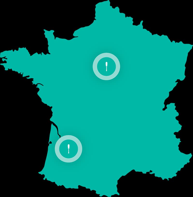 Carte des villes où iRep est présent et se déploie